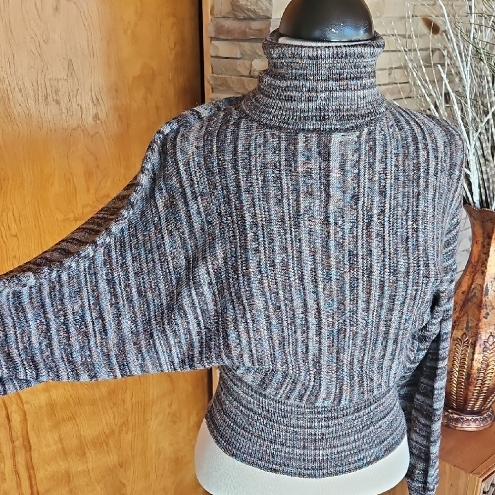 Cozy Knit Turtleneck Wing Sweater